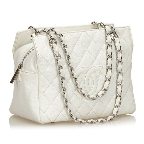 chanel white caviar bag|Shop Chanel Caviar Leather Handbags .